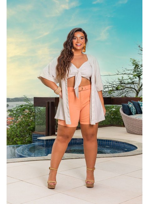 Kimono de Linho Cru Ecológico Linho Cru