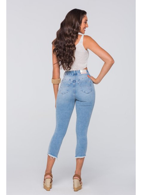 Calça Jeans Cropped Hot Pants - Geração Moderna