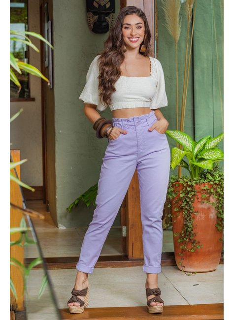 Calça Cigarrete Traje Anos 50 Feminino Calça Baggy Cigarrete De