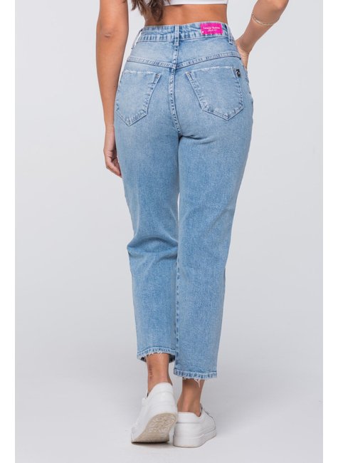 Calça Jeans Mom Destroyed Geração Moderna