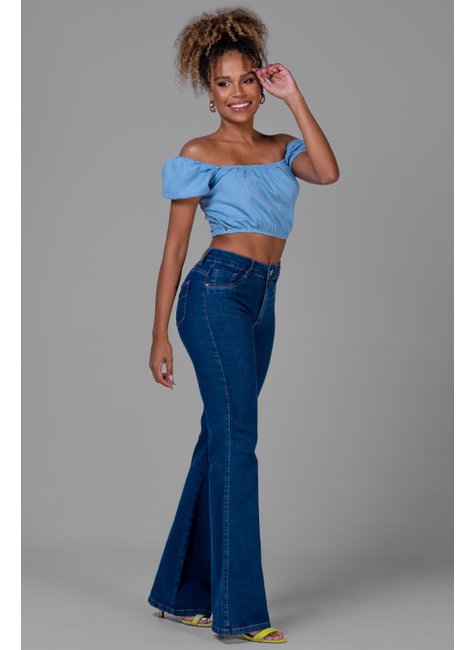 Flare Jeans Jeans Wear Atacado Cintura Alta CalÃ§a Flare Atacado