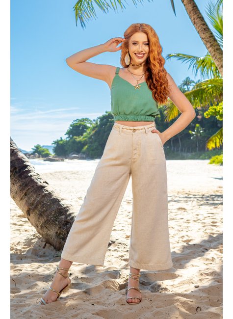 Pantacourt Listrada CalÃ§a Pantacourt Em Linho Pantacourt De Linho