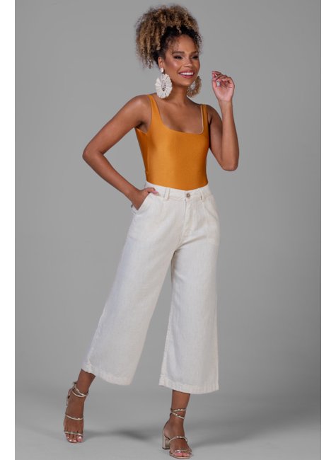 Renda Branca Pantacourt De Renda Calça Pantacourt Modelos De CalÃ