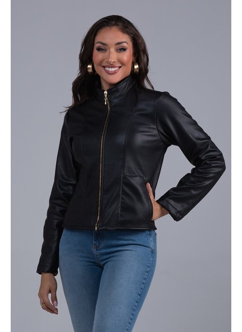 Jaqueta Couro Feminina Plus Plus Size Casaco Em Couro Feminino